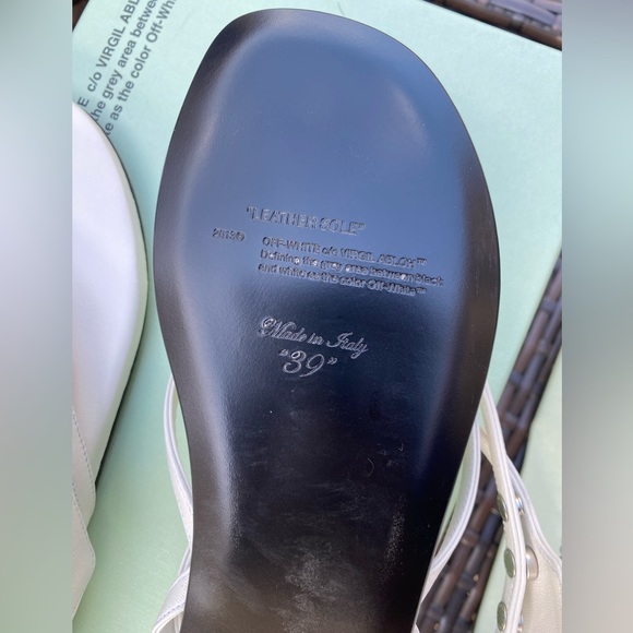 Off-White Zip-tie Leather Flat Sandals - Picture 13 of 13